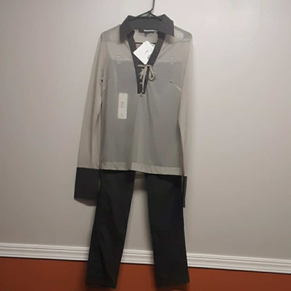 Anatomie olive mesh longsleeve